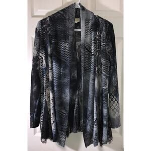 Cardigan Open Front Impulse California Lace Hem Fairy Goth Whimsigoth Boho Sz S